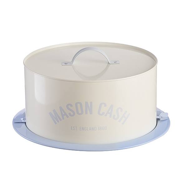 MASON CASH Bakewell biały 34 cm - pojemnik na ciasto stalowy