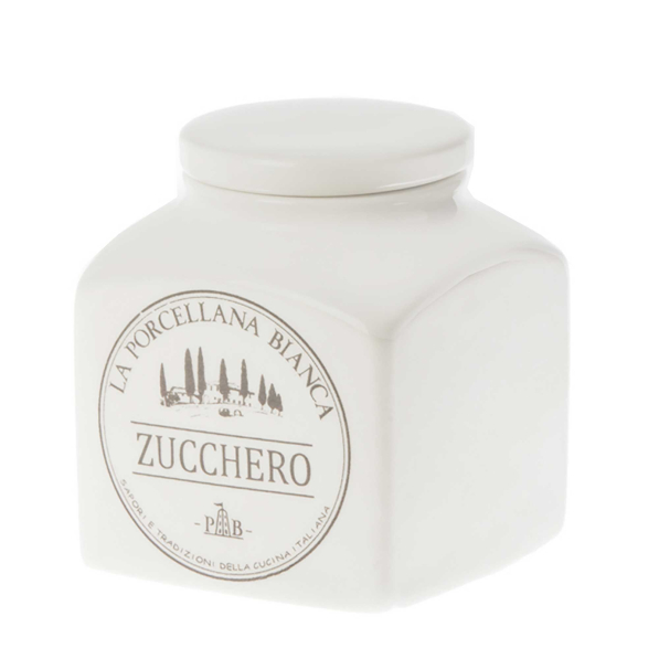 LA PORCELLANA BIANCA Conserva 1,1 l - pojemnik na cukier porcelanowy