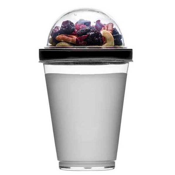 SAGAFORM Fresh czarny - pojemnik na jogurt i musli plastikowy