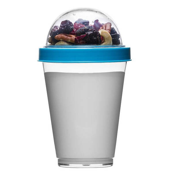 SAGAFORM Fresh niebieski – pojemnik na jogurt i musli plastikowy