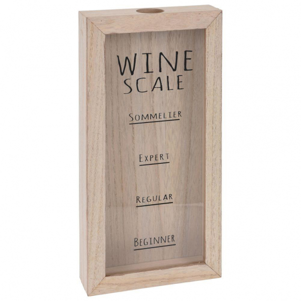 Pojemnik na korki od wina drewniany WINE CAPS 30 x 15 cm
