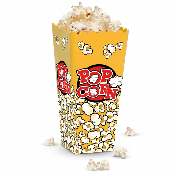 Pojemnik na popcorn plastikowy POPCORN GOLD ŻÓŁTY 1 l
