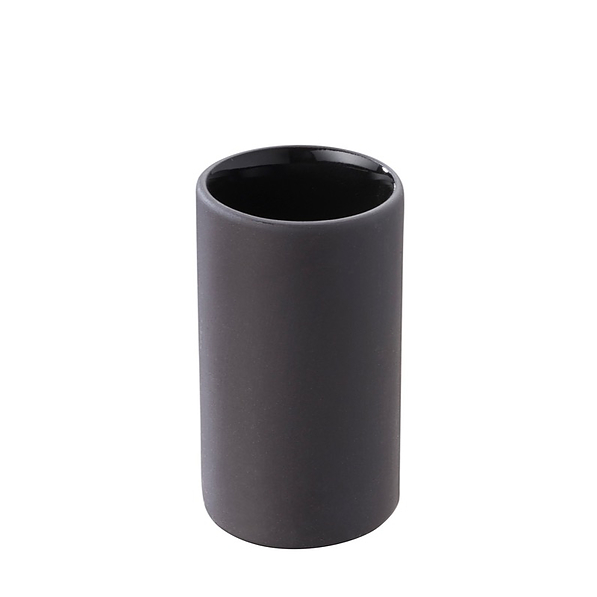 REVOL Solid 50 ml grafitowo-czarny – pojemnik na przekąski porcelanowy