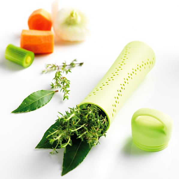 MASTRAD Spices zielony - pojemnik na przyprawy silikonowy