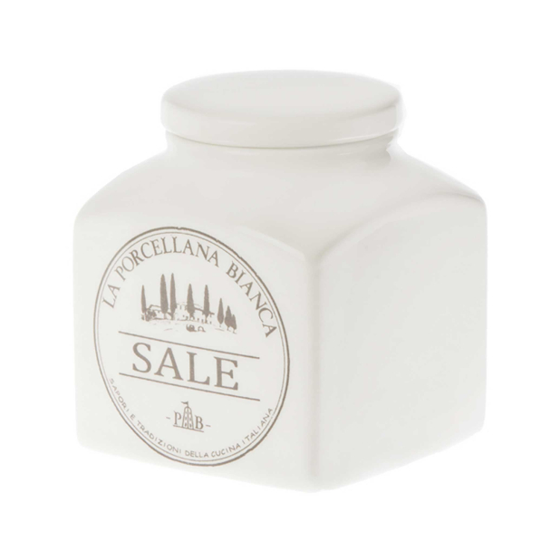 LA PORCELLANA BIANCA Conserva 1,1 - pojemnik na sól porcelanowy