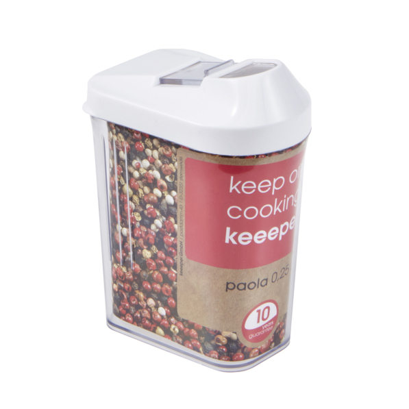 Pojemnik na produkty sypkie z dozownikiem KEEEPER 0,25 l