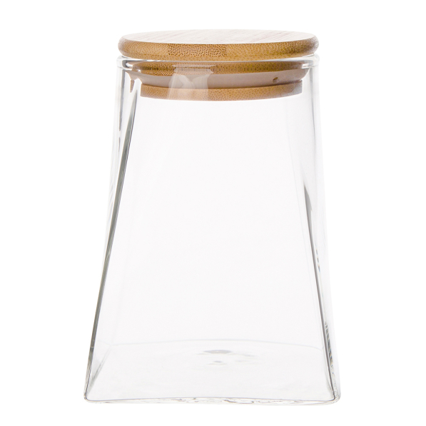 Pojemnik na produkty sypkie szklany z pokrywką BOROSILIKAT 0,7 l