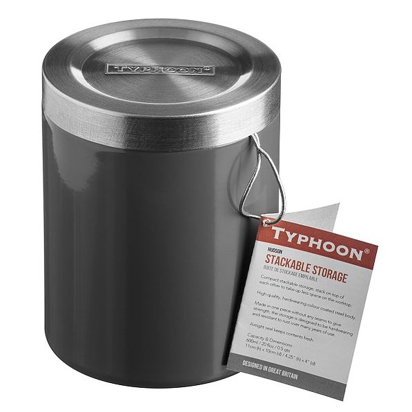 TYPHOON Hudson grafitowy 0,75 l - puszka / pojemnik na żywność stalowa
