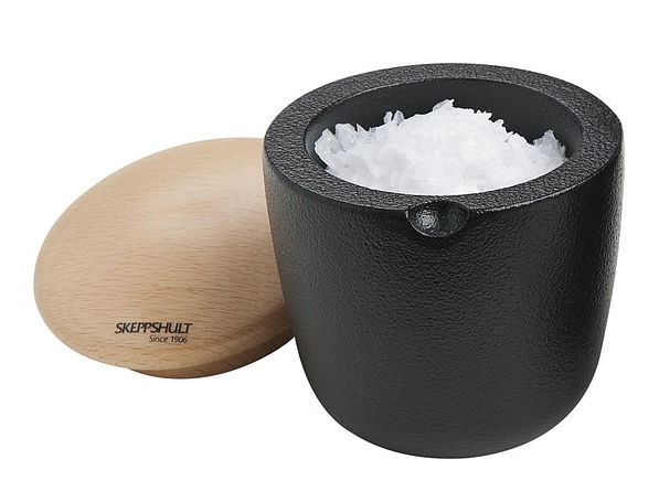 SKEPPSHULT S-Swing Salt czarny - pojemnik na sól żeliwny