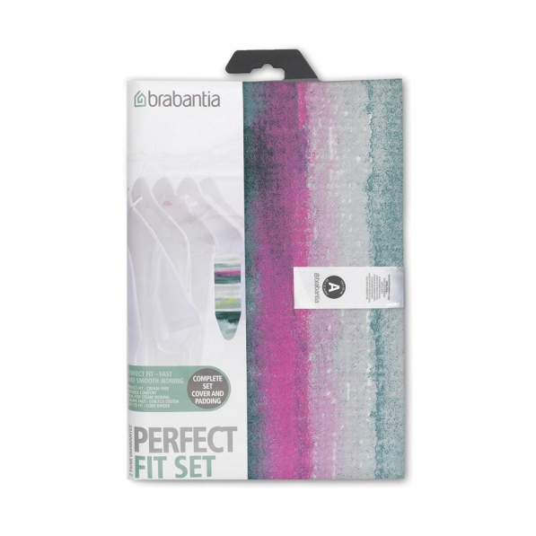 BRABANTIA Morning Perfect Fit Breeze wielokolorowy 110 x 30 cm - pokrowiec na deskę do prasowania bawełniany