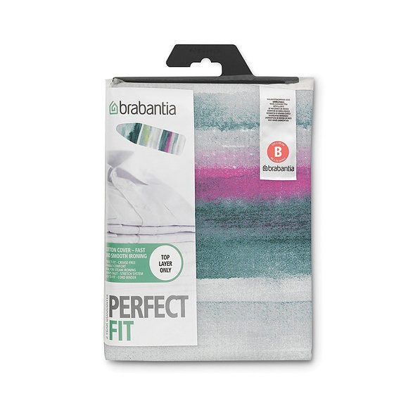 BRABANTIA Morning Perfect Fit Breeze wielokolorowy 124 x 38 cm - pokrowiec na deskę do prasowania bawełniany