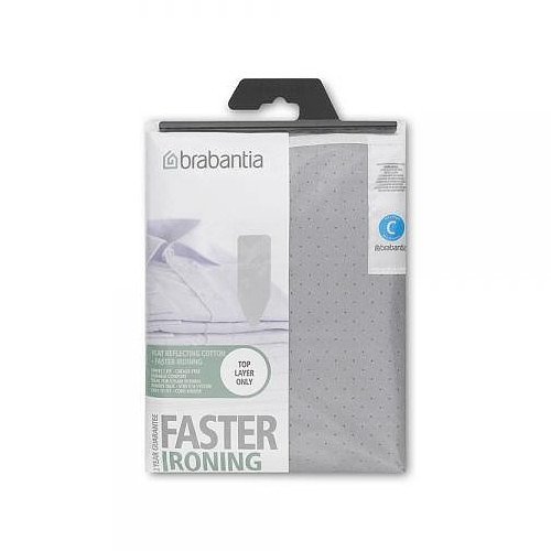 BRABANTIA Silver szary 124 x 45 cm (136702) - pokrowiec na deskę do prasowania metalizowany