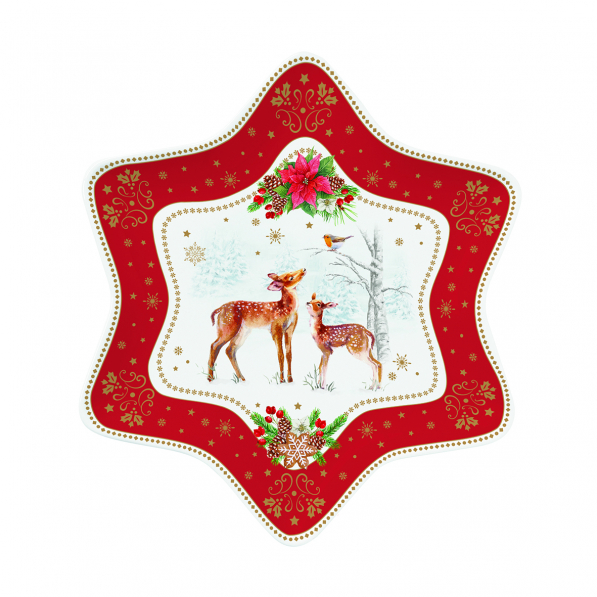 Półmisek porcelanowy CHRISTMAS MELODY 22 x 19,5 cm 