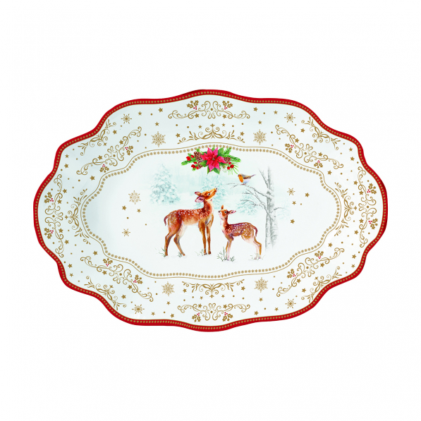 Półmisek porcelanowy CHRISTMAS MELODY 30 x 20,5 cm 