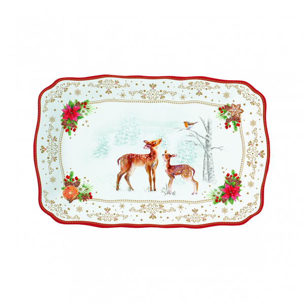 Półmisek porcelanowy CHRISTMAS MELODY 35 x 22,5 cm 