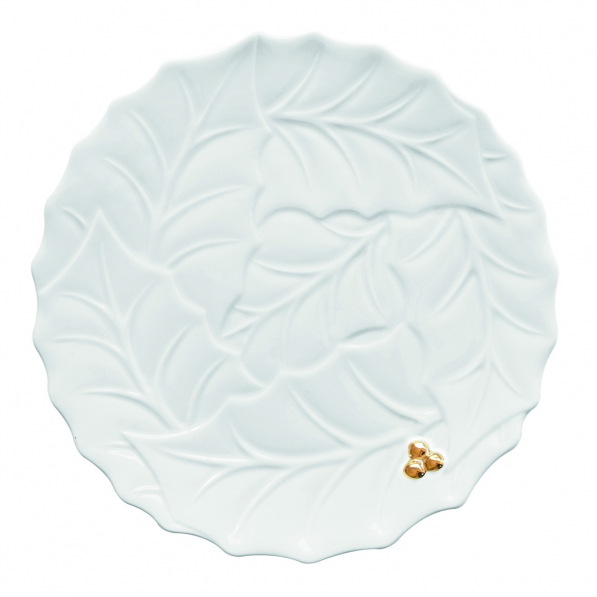 Półmisek porcelanowy HOLLY AND BERRIES WHITE 20 cm