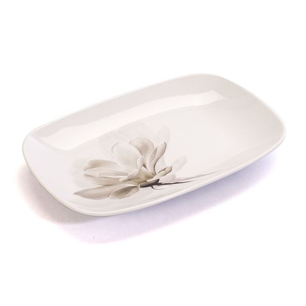 Półmisek porcelanowy LUBIANA MAGNOLIA BIAŁY 20,5 x 13,5 cm