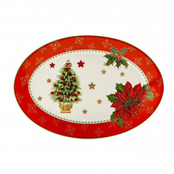 Półmisek porcelanowy MERRY CHRISTMAS 20,5 x 29,5 cm