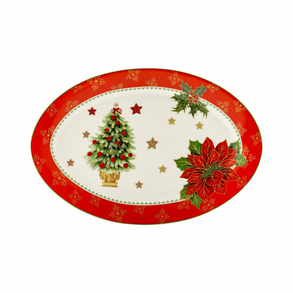 Półmisek porcelanowy MERRY CHRISTMAS 24 x 35 cm