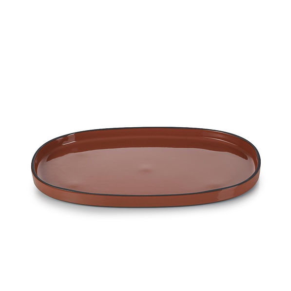 REVOL Caractere Cynamon 35,5 x 21,8 cm brązowy – półmisek porcelanowy