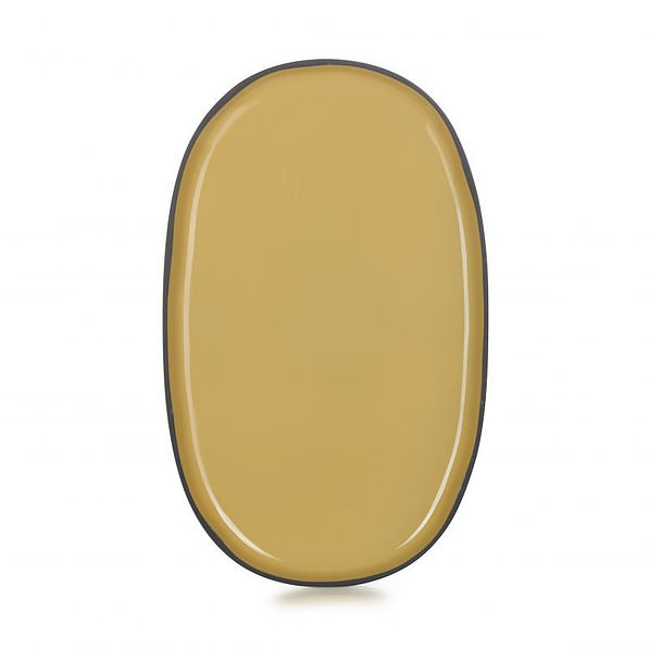 REVOL Caractere Kurkuma 35,5 x 21,8 cm żółty – półmisek porcelanowy