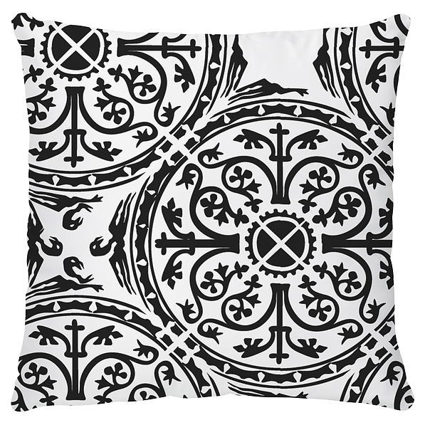 Poszewki na poduszkę ozdobne dwustronne poliestrowe DECOKING HYPNOSIS MANDALA BIAŁE 40 x 40 cm 2 szt