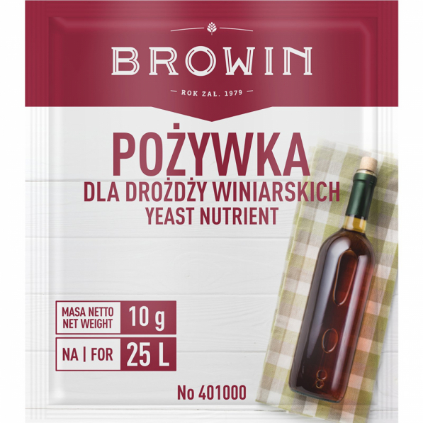 BROWIN Wine Yeast Nutrient 10 g - pożywka dla drożdży winiarskich