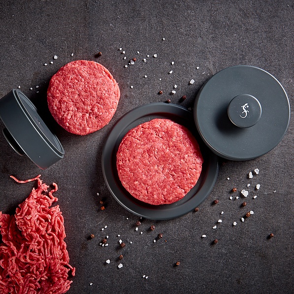 LURCH Beef 3 szt. czarne - prasy do hamburgerów plastikowe