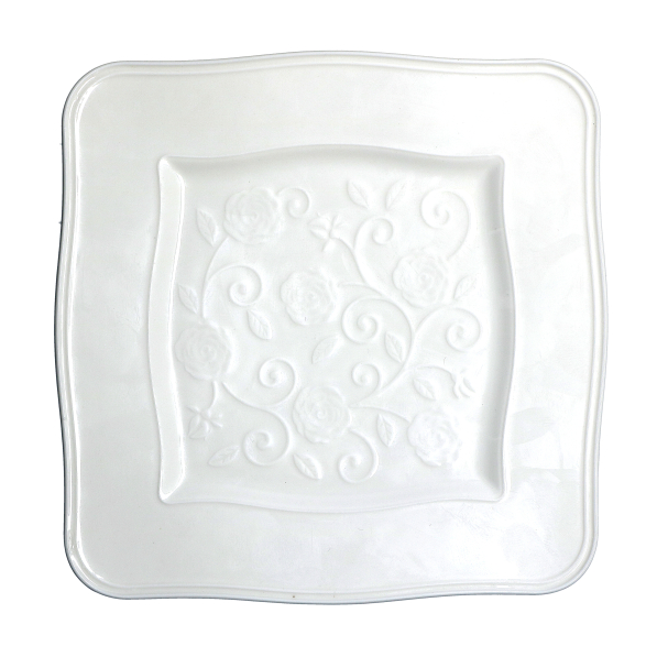 LA PORCELLANA BIANCA Florentina 20 x 20 cm - patera na ciasto porcelanowa