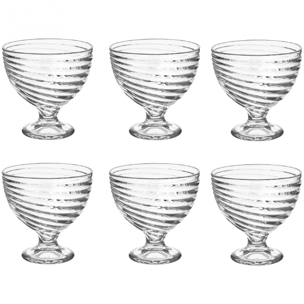 Pucharki do lodów i deserów szklane VESTA DESSERT BOWLS 6 szt. 300 ml