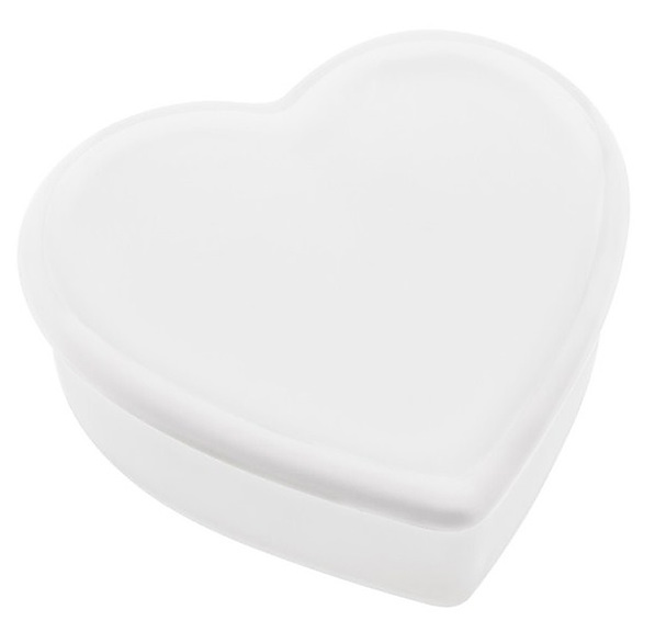 KOZIOL Sissi Heart białe - pudełko na biżuterię plastikowe