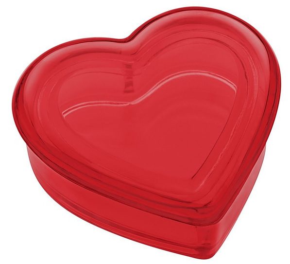 KOZIOL Sissi Heart czerwone - pudełko na biżuterię plastikowe