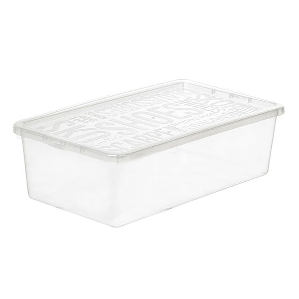 Pudełko na buty / do przechowywania plastikowe PLAST TEAM CLEAR 33 x 19 cm