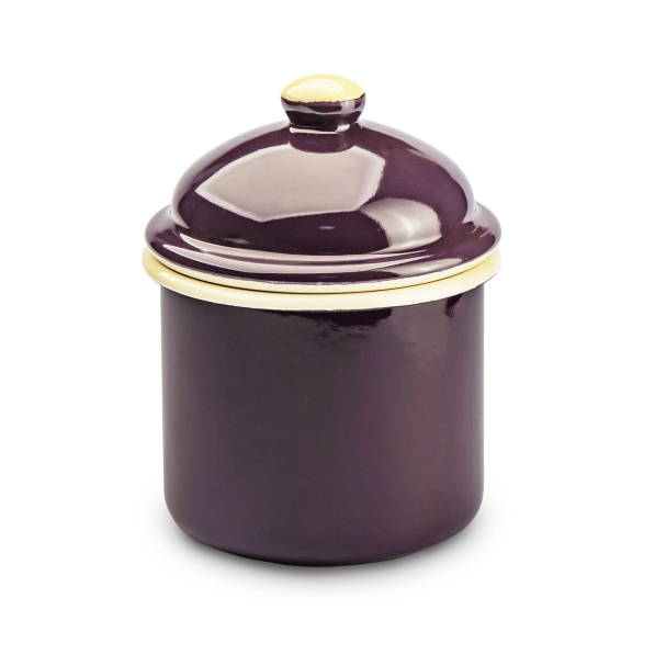 Puszka / Pojemnik na produkty sypkie emaliowany OLKUSKIE WYROBY EMALIOWANE 0,65 l OWE Eggplant