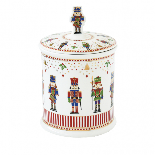 Puszka / Pojemnik świąteczny na ciastka i pierniki porcelanowy EASY LIFE NUTCRACKER