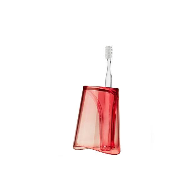 QUALY Flip Cup różowy - kubek łazienkowy na szczoteczki akrylowy 