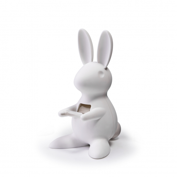 QUALY Królik Bunny biały - podajnik do taśmy klejącej plastikowy