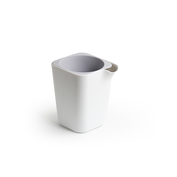 Qualy Oasis Square Pot S biała 20 cm biała - doniczka samonawadniająca plastikowa