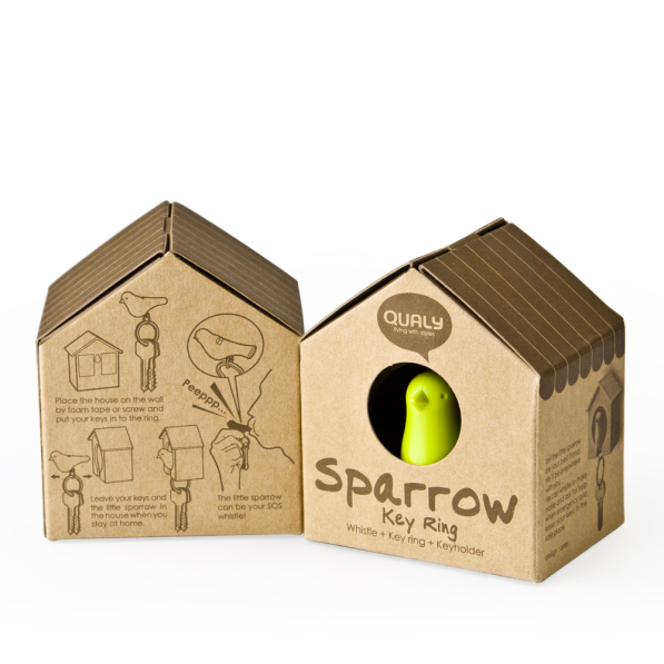 QUALY Sparrow - wieszak na klucze z brelokiem