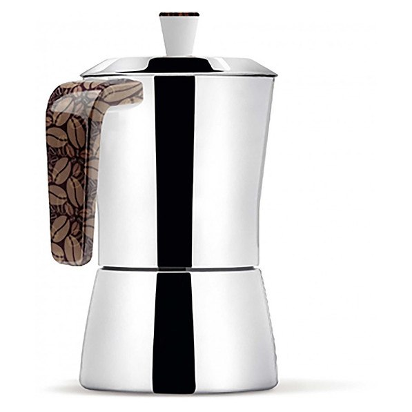 GIANNINI Tua Coffe na 6 filiżanek espresso brązowe - rączka i uchwyt do kawiarki plastikowe