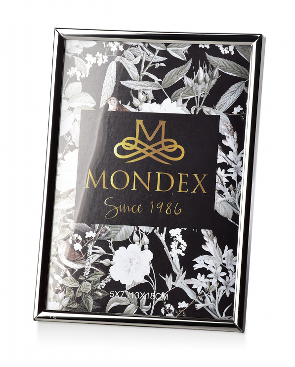 Ramka na zdjęcia metalowa MONDEX ADI SREBRNA 13 x 18 cm