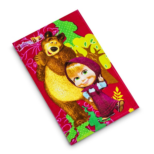 Ręcznik dla dzieci do rąk bawełniany DETEXPOL MASZA I NIEDŹWIEDŹ WIELOKOLOROWY 30 x 50 cm