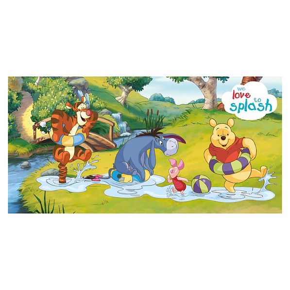 Ręcznik dla dzieci kąpielowy bawełniany FARO DISNEY KUBUŚ PUCHATEK ZIELONY 70 x 140 cm