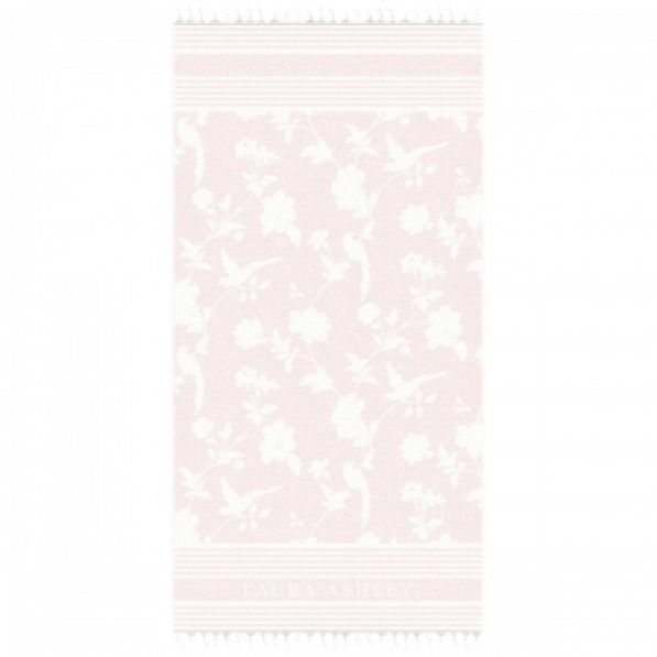 Ręcznik kąpielowy bawełniany LAURA ASHLEY HAMMAM JASNORÓŻOWY 180 x 90 cm