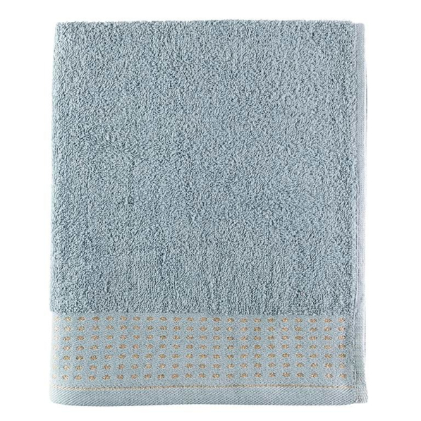 Ręcznik kąpielowy łazienkowy bawełniany MISS LUCY FELIPE BŁĘKITNY 70 x 140 cm