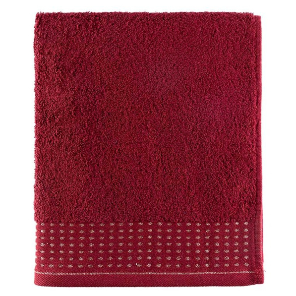 Ręcznik kąpielowy łazienkowy bawełniany MISS LUCY FELIPE BORDOWY 70 x 140 cm