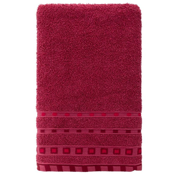 Ręcznik kąpielowy łazienkowy bawełniany MISS LUCY MICHAEL BASIC CZERWONY 50 x 90 cm
