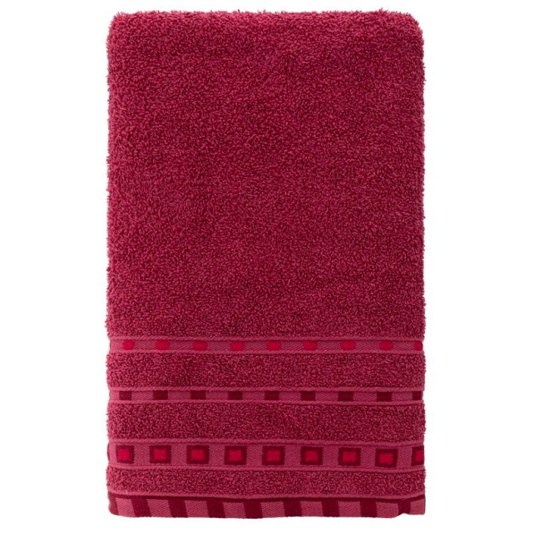 Ręcznik kąpielowy łazienkowy bawełniany MISS LUCY MICHAEL BASIC CZERWWONY 70 x 140 cm