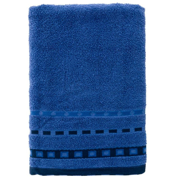 Ręcznik kąpielowy łazienkowy bawełniany MISS LUCY MICHAEL BASIC NIEBIESKI 70 x 140 cm