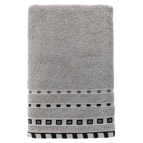 Ręcznik kąpielowy łazienkowy bawełniany MISS LUCY MICHAEL BASIC SZARY 70 x 140 cm